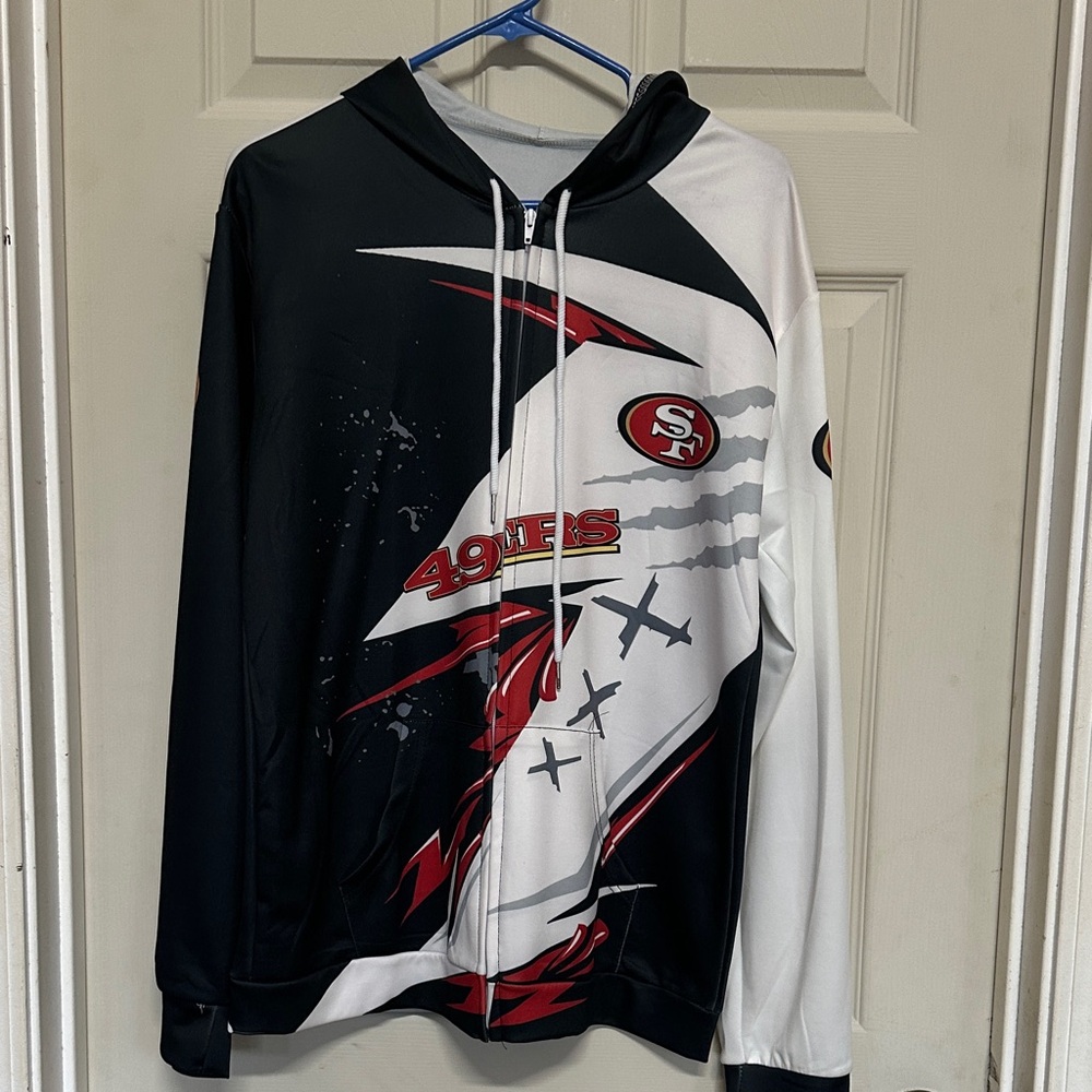 San Francisco 49ers Black and White Hoodie
